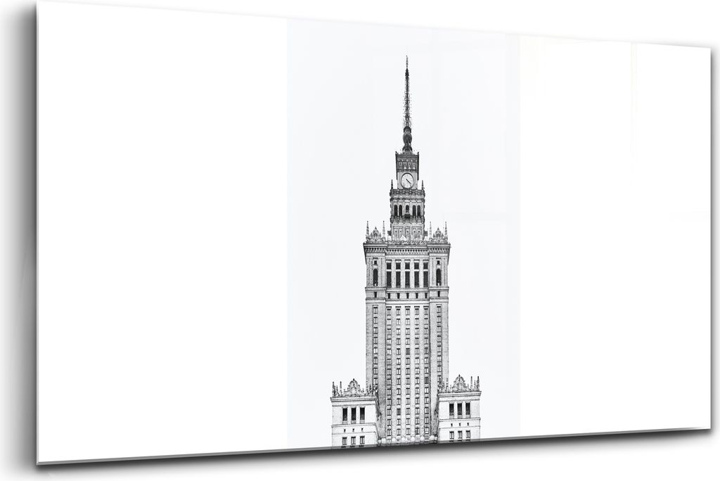 120x60 - Wandmalerei auf Glas- Wanddekoration aus Glas - Palast für Kultur und Wissenschaft Warschau