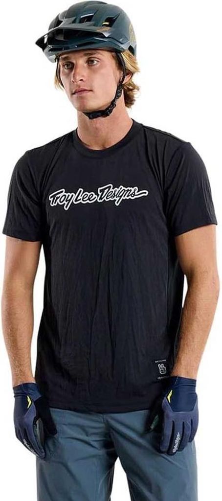 Troy Lee Designs Skyline Ride Signature Kurzarm-t-shirt Schwarz S Herren,Damen Schwarz S