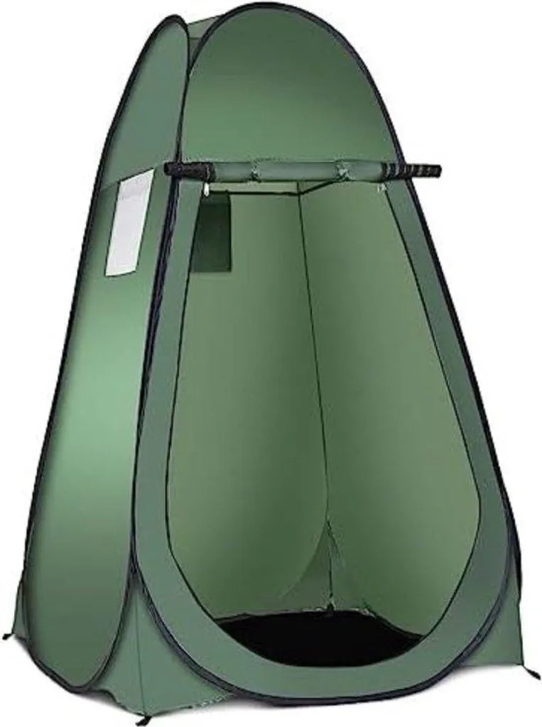 Tente de toilettes portative camping - Abri de douche pliable vert foncé
