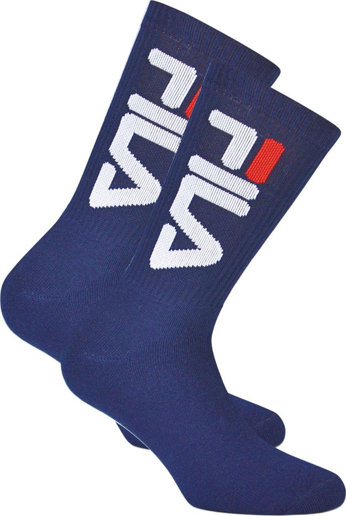 FILA Unisex Socken 2 Paar - Tennissocken, Crew Socks, Frottee, Sport, Logo