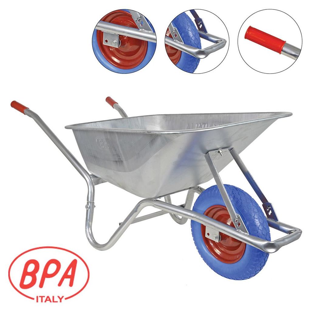 BPA Schubkarre pannensicher Vollgummirad Bauschubkarre Produktbild 