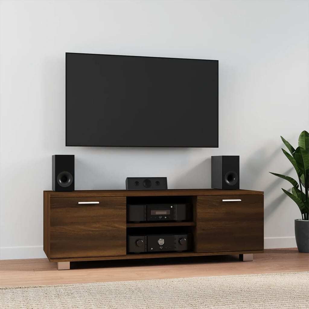 "2026 Promotion" TV-Schrank - TV-Lowboard - Braun Eichen-Optik 120x40,5x35 cm Holzwerkstoff - TV-Regal CC20556