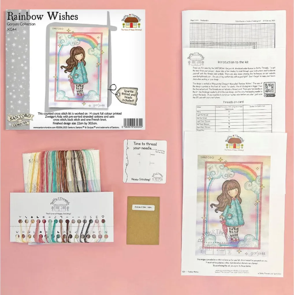 Réussir sa broderie facilement avec le kit complet Bothy Threads XG44