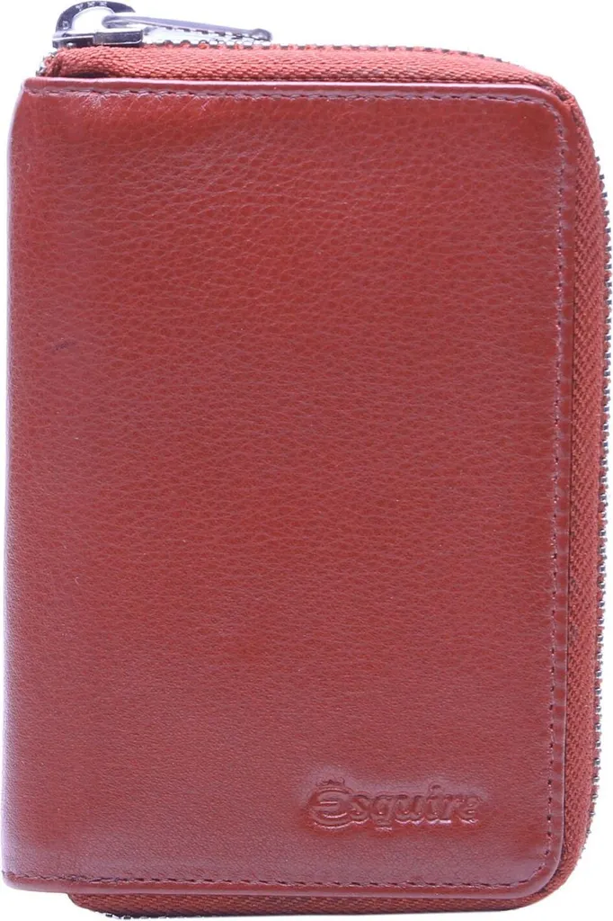 Esquire Porta Carte Oslo Nappa Rosso | Portafoglio Donna in Pelle RFID