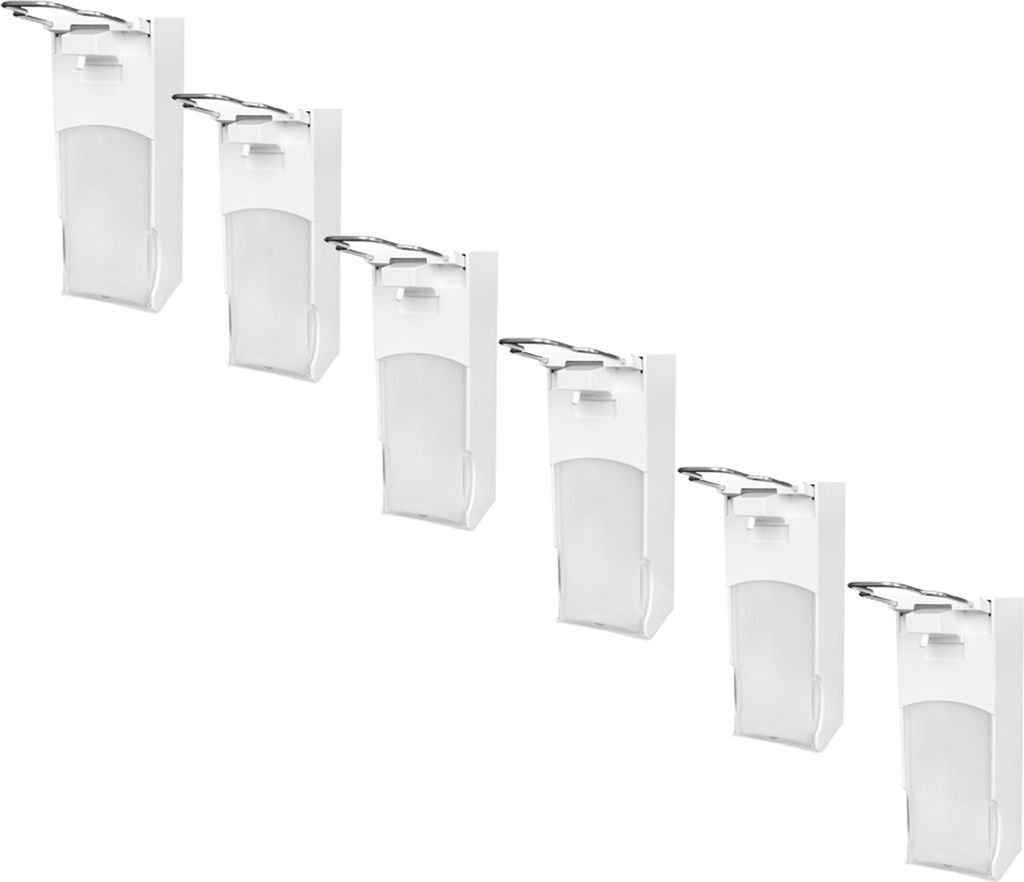 Seifenspender SemyTop - 6 Armhebel-Dosierspender - 1000 ml - weiß - Kunststoff