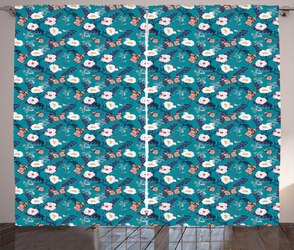 Tenda Country ABAKUHAUS Fiori & Farfalle 280x175 | Arredo Living