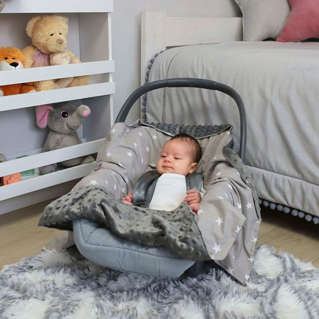 Einschlagdecke Babyschale Baby Decke 90x90 cm - Fußsack Produktbild 6