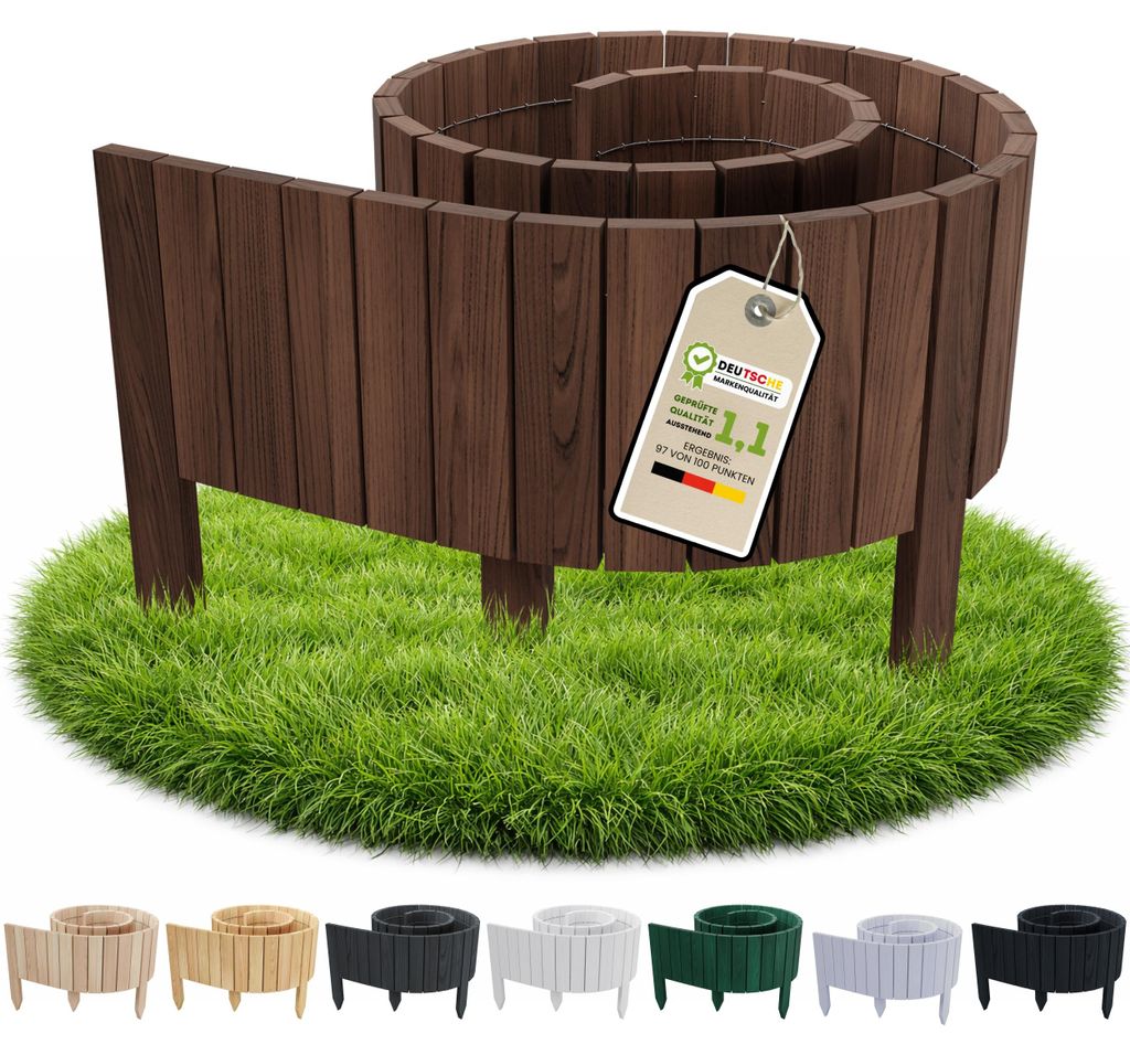 Floranica dřevěný obrubník záhonu 40 x 200 cm hnědý,  Obrázek produktu 