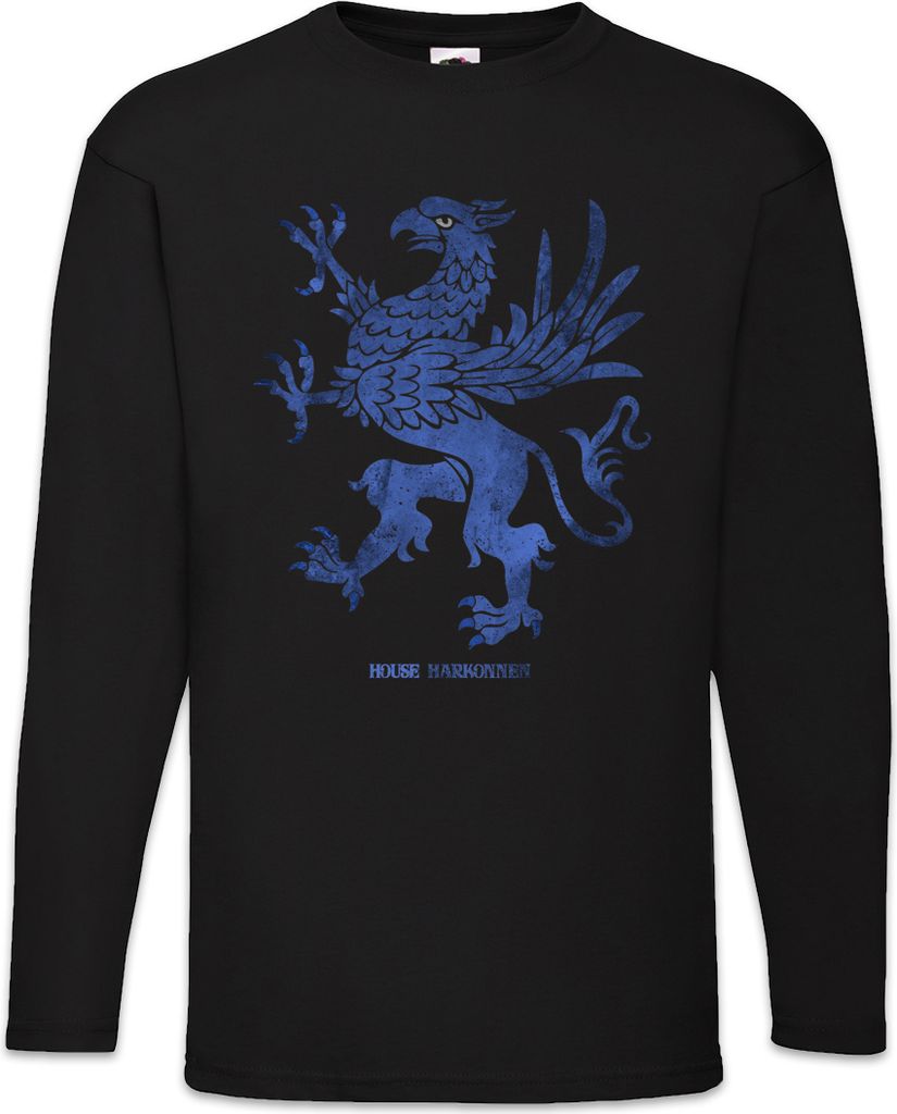 Urban Backwoods House Griffin Logo, Langarm T-Shirt, Farbe: Schwarz, Größe: 4XL