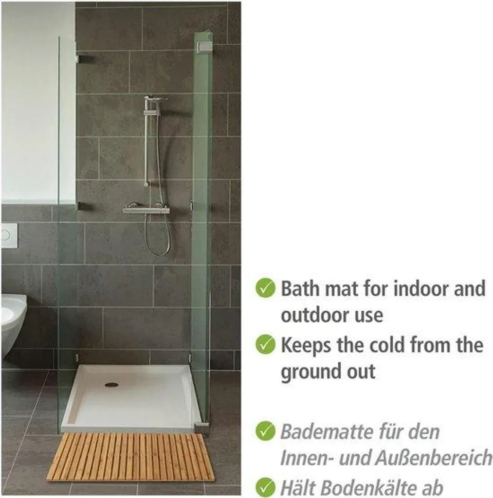 Seuil de douche en bambou anti-glisse : fini les chutes en salle de bain