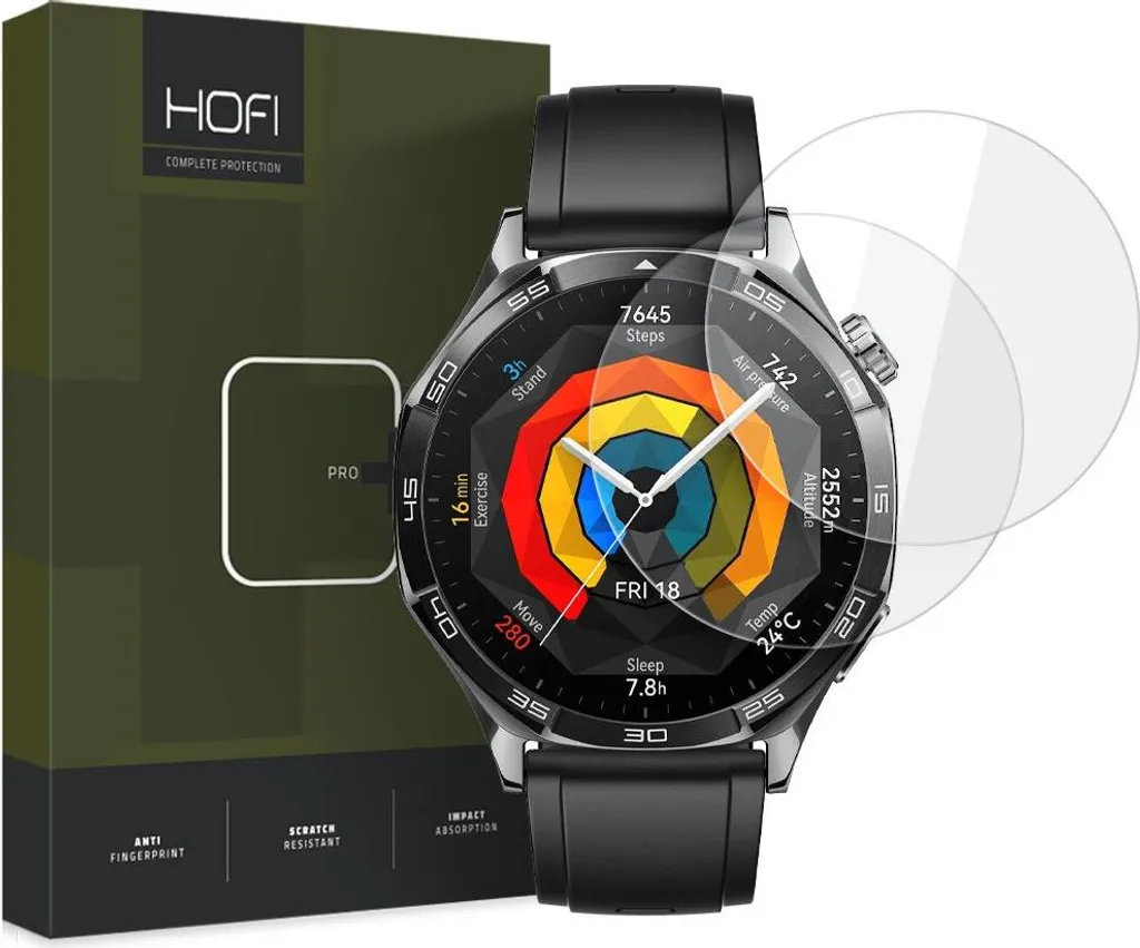 Hofi Glass Pro+ Huawei Watch GT 5 46mm - Protezione Schermo Antigraffio 2pz