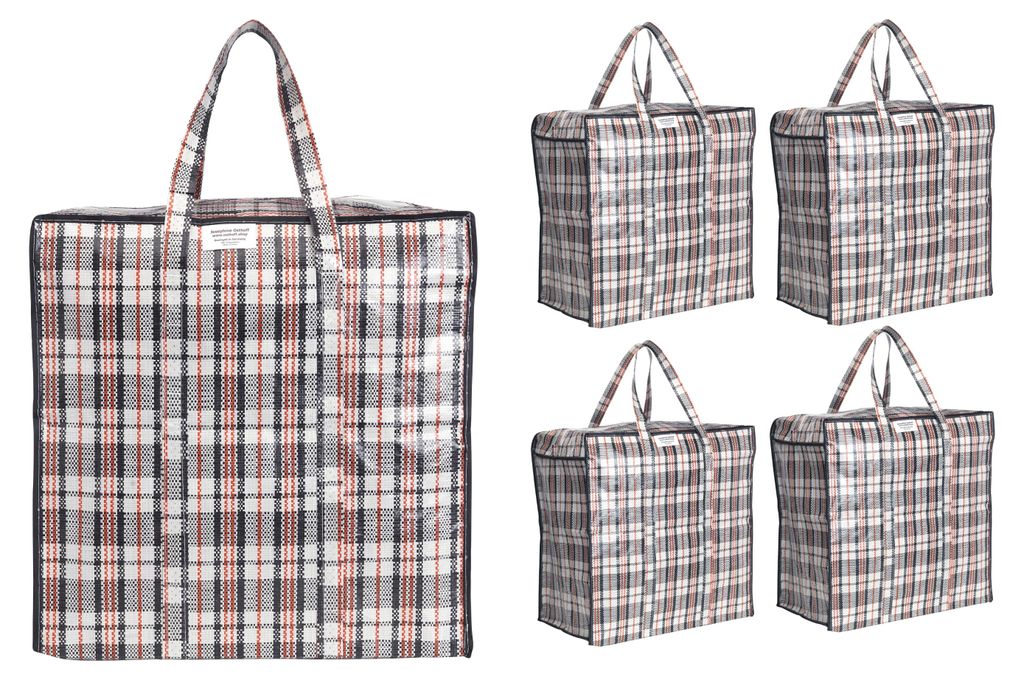 Opbergtas 75L 5-pack 20kg schwarz/weiß wasserabweisend Produktbild 