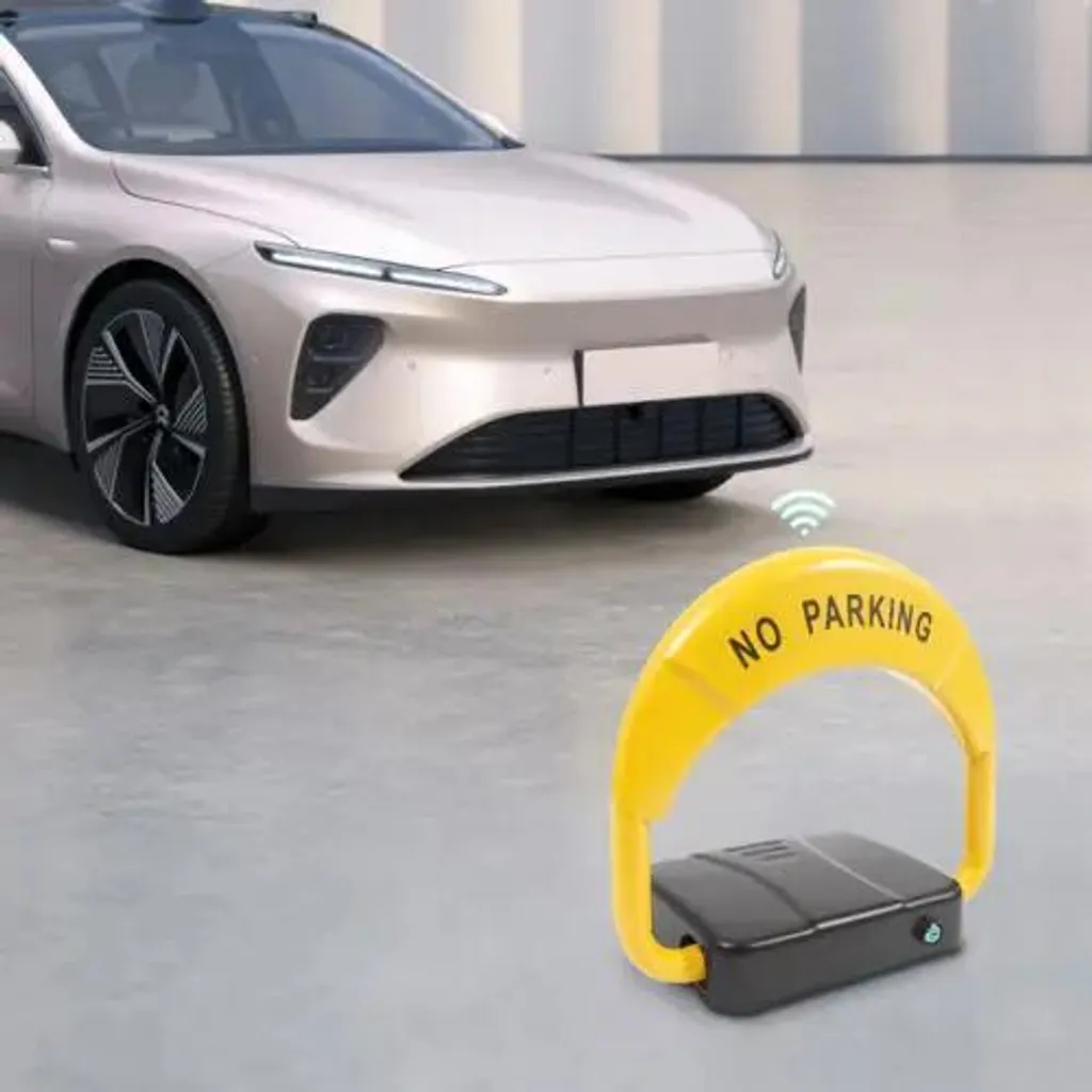 Arceau de parking automatique télécommandé en acier jaune robuste