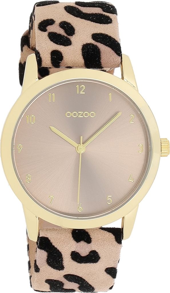 Oozoo Armbanduhr beige schwarz Leder Timepieces Damen Produktbild 