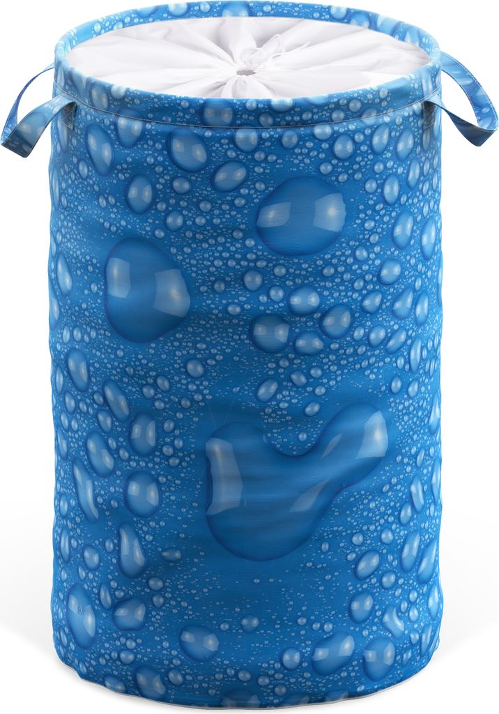 SANILO Wäschekorb Tautropfen Blau