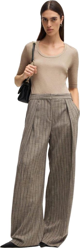 Boss - "Effilie2" T-Shirt für Damen, Runder Auschnitt GT9995 (M) (Grau)