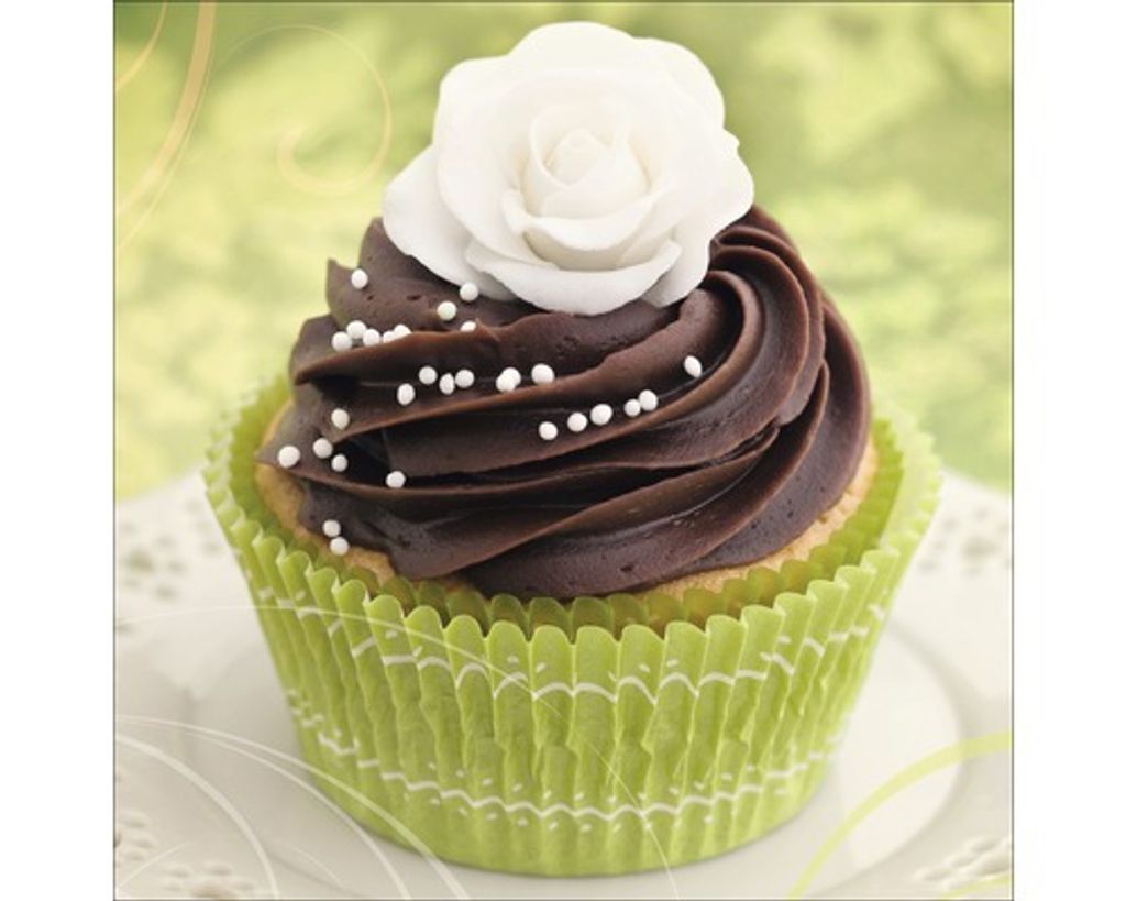 Glasbild Green Muffin 20x20 cm