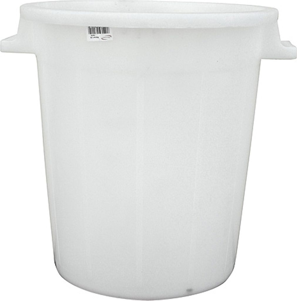 Kunststoffbehälter weiß 75 Liter, Mehrzweckfass, Kunststoffbehälter, Tonne, Universaltonne