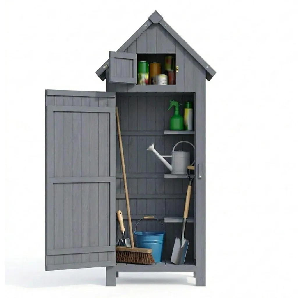 BEALIFE CC31 Abri de Jardin Étroit 78x46x178 cm en Bois Toit Bitumé