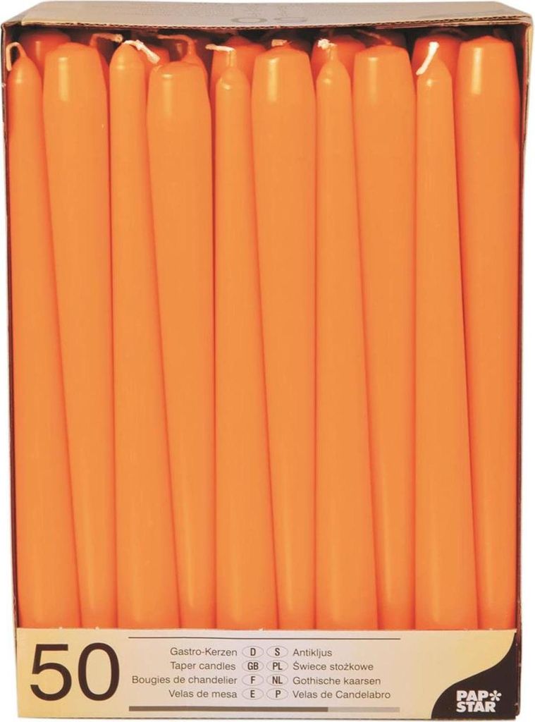 PAPSTAR 10393 50 PAPSTAR Kerzen orange Obrázek produktu 