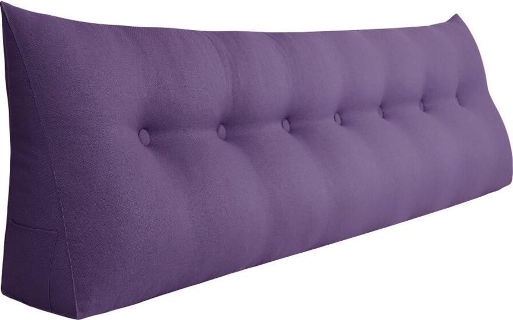 Ergonomisches Kopfteilkissen in Leinenoptik, Lesekissen, Keilkissen, Rückenkissen, Ruhekissen, Dekokissen