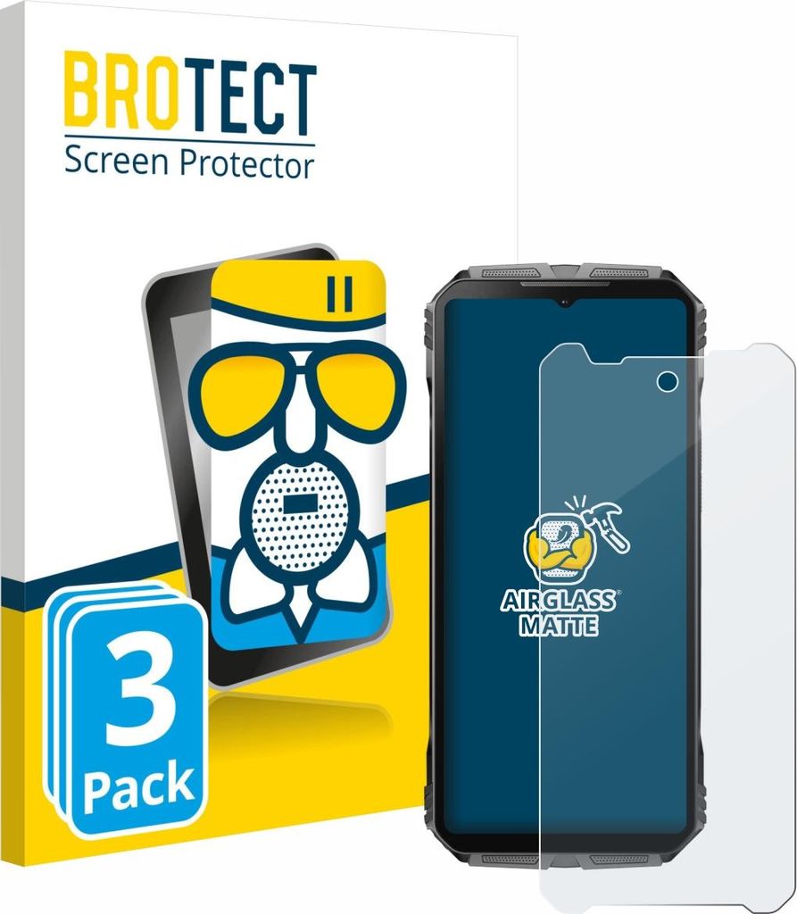 3x BROTECT Entspiegelungs Schutzglas für Doogee V40 Pro Schutzfolie Panzer Folie Glas Display Schutz matt