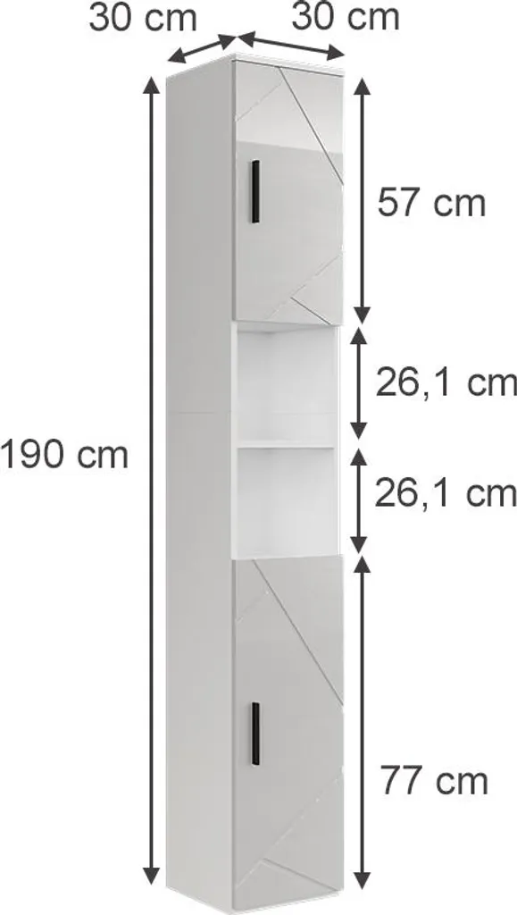 Armoire de rangement gain de place Vicco Irma pour salle de bain et cuisine