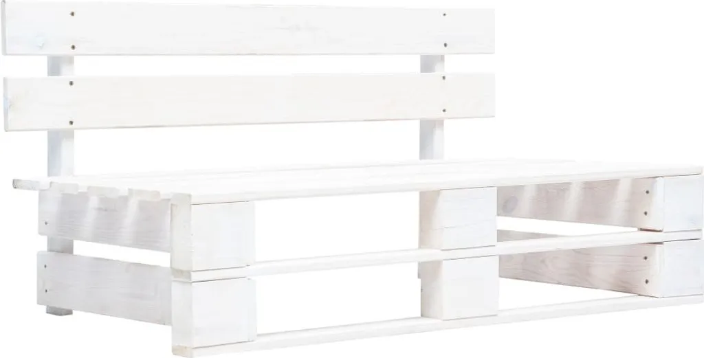 Panchina per esterni in legno bianco