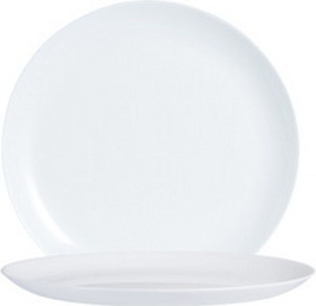 6x Loona Teller flach 25cm Weiß Arcoroc Opal Speiseteller, Tafelservice
