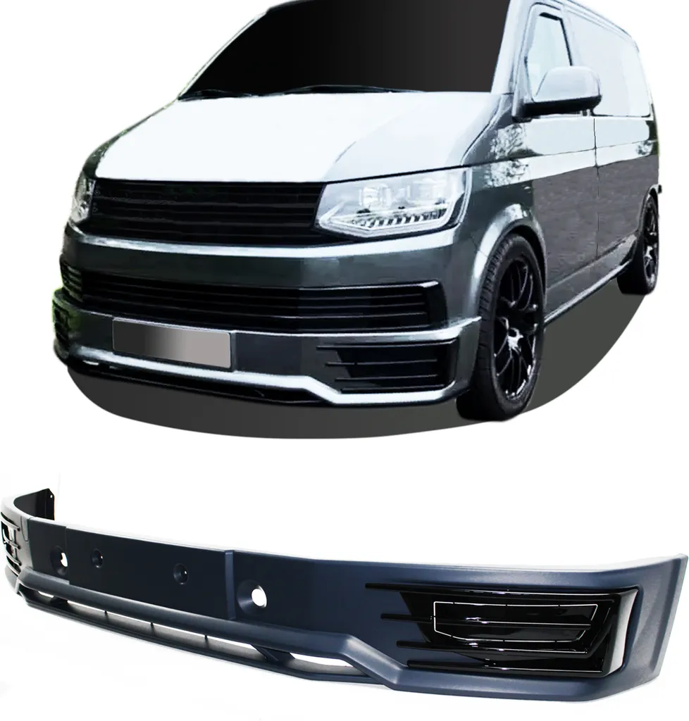 Rénovez votre pare-chocs VW T6 avec ce spoiler avant et grille 15-19