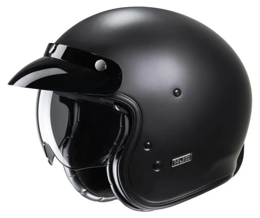 Casque jet HJC V31 Solid Noir Mat Taille XL - Idéal Moto et Scooter