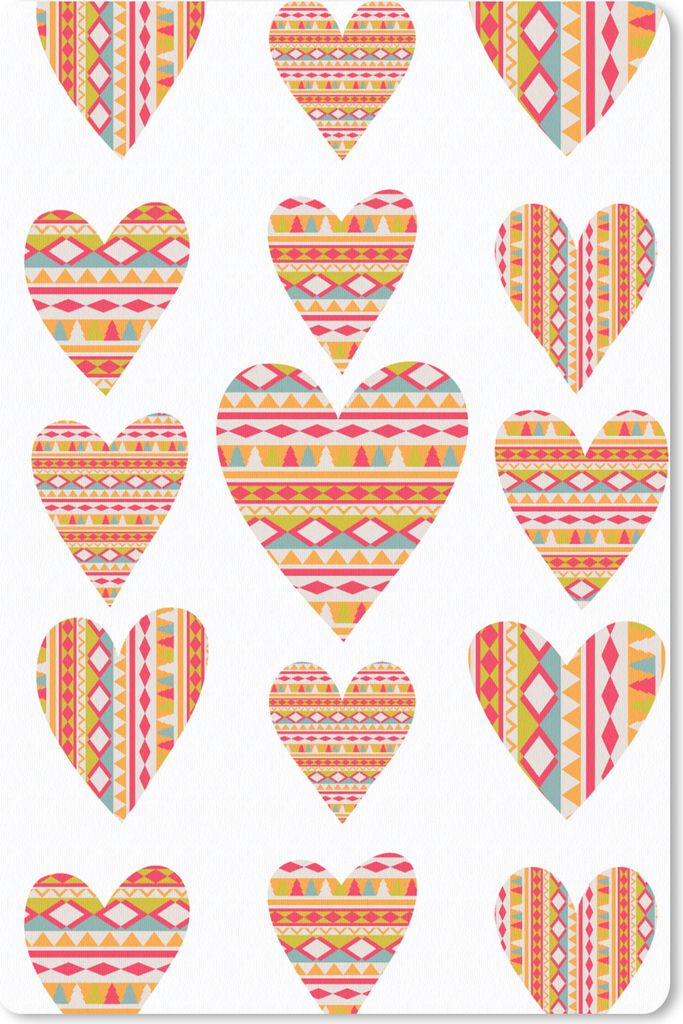 MuchoWow Mauspad Mousepad Herz - Südamerika - Muster 40x60 cm - Mousepads - Maus Mat - Pad - Mausunterlage - Schreibtisch Accesoire