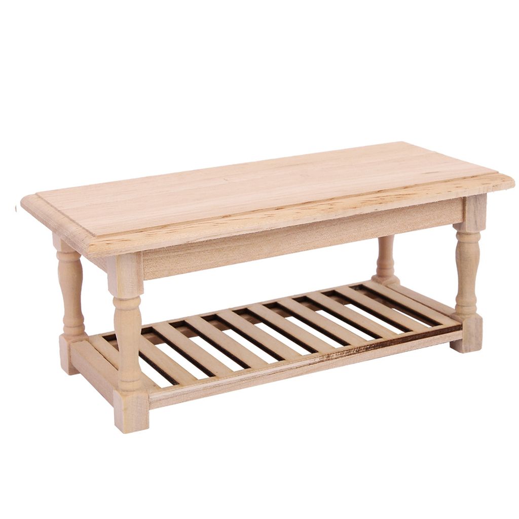 1:12 Miniatur-Desserttisch aus Holz, Esszimmermöbelmodell für Puppenhäuser