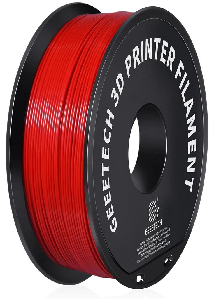 3D-Drucker-Filament - ABS+ 1,75 mm - 1 kg Spule - Verhedderungsfrei - Ungiftig - Vakuumverpackt - Rot