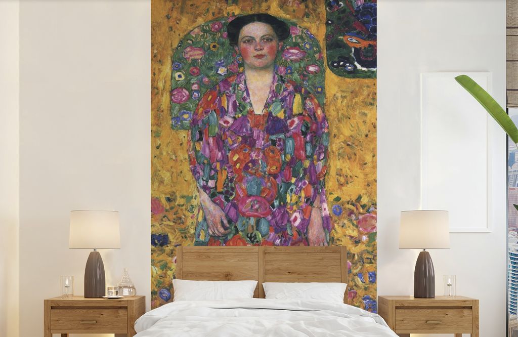 MuchoWow Fototapete für Wohnzimmer oder Schlafzimmer Wandtapete Vinyl Motivtapete Porträt von Eugenia Primavesi - Gustav Klimt - 150x240 cm - T...
