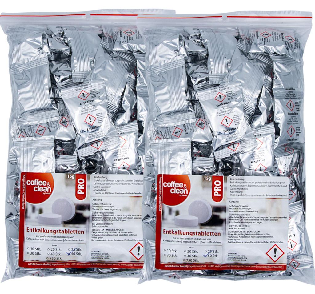 100 Entkalkungstabletten Entkalker Tabs 15g für Produktbild 