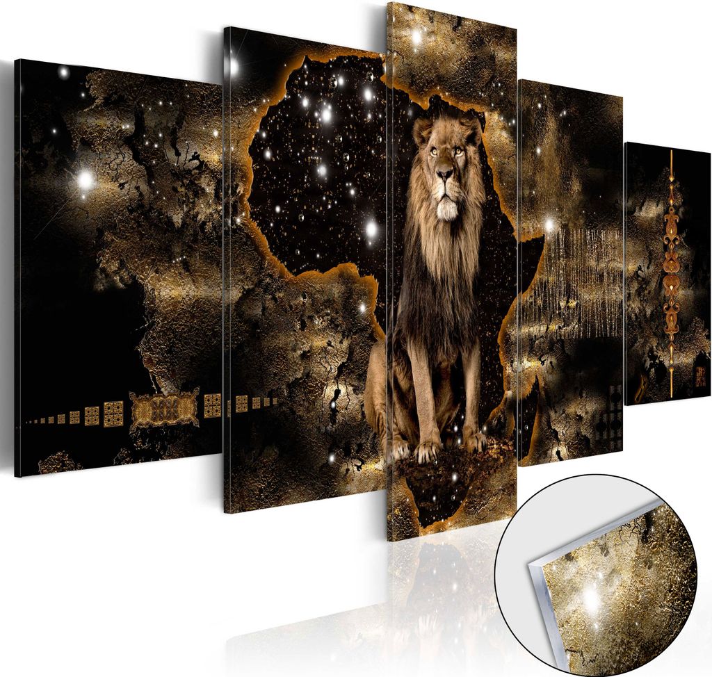 3mm Acrylglasplatte Acrylglasbild - Golden Lion 200x100 cm Tiere g-A-0011-k-o