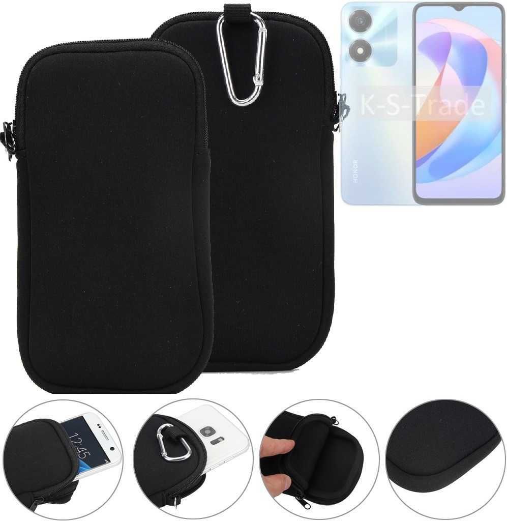 K-S-Trade Neopren-Hülle Handyhülle kompatibel mit Honor Play 40C 5G Schutzhülle Neoprenhülle Sleeve Schutz-Hülle Gürtel Tasche Case Holster