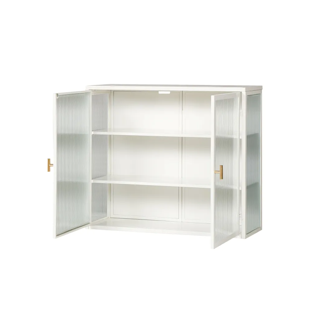 Meuble Haut de Rangement à 2 Portes Vitrées 70cm pour une Déco Moderne - 13