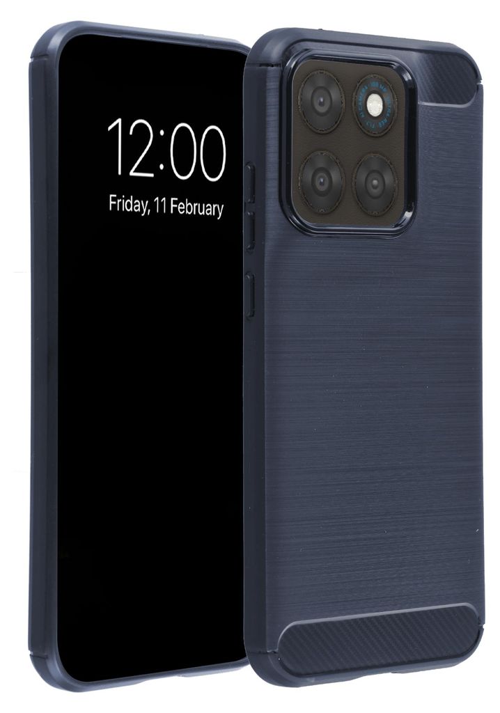 imoshion Brushed Backcover für das Motorola Moto G77 – Dunkelblau