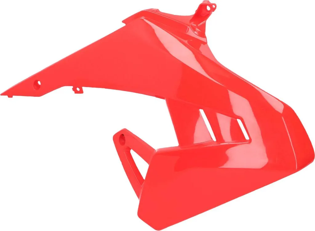 Carénage de radiateur droit pour réparer une moto Derbi après chute