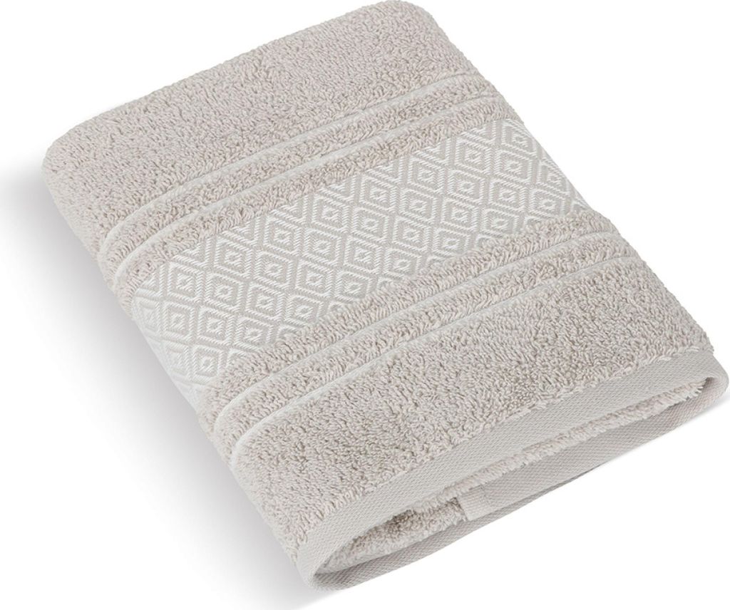 Frottee-Handtuch Mosaik 50x100cm 550g beige