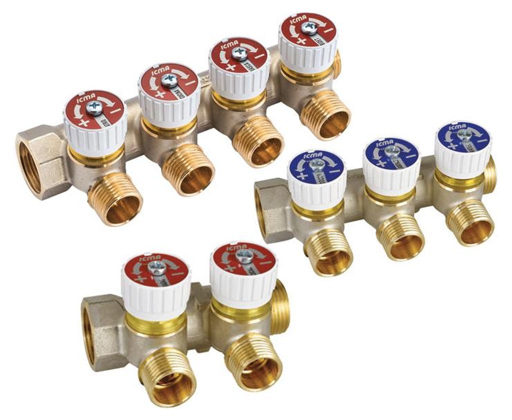 Collettore Lineare Maschio/Femmina 3/4" Con Rubinetti Immagine del prodotto 