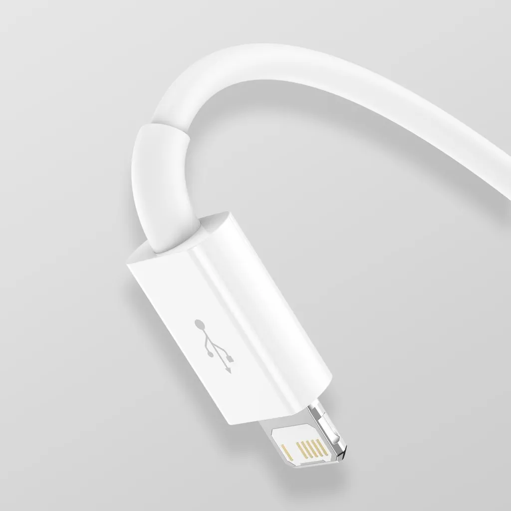 Baseus Cavo 3 in 1 USB a Lightning Micro USB e Type-C 3.5A 1M Bianco - 14