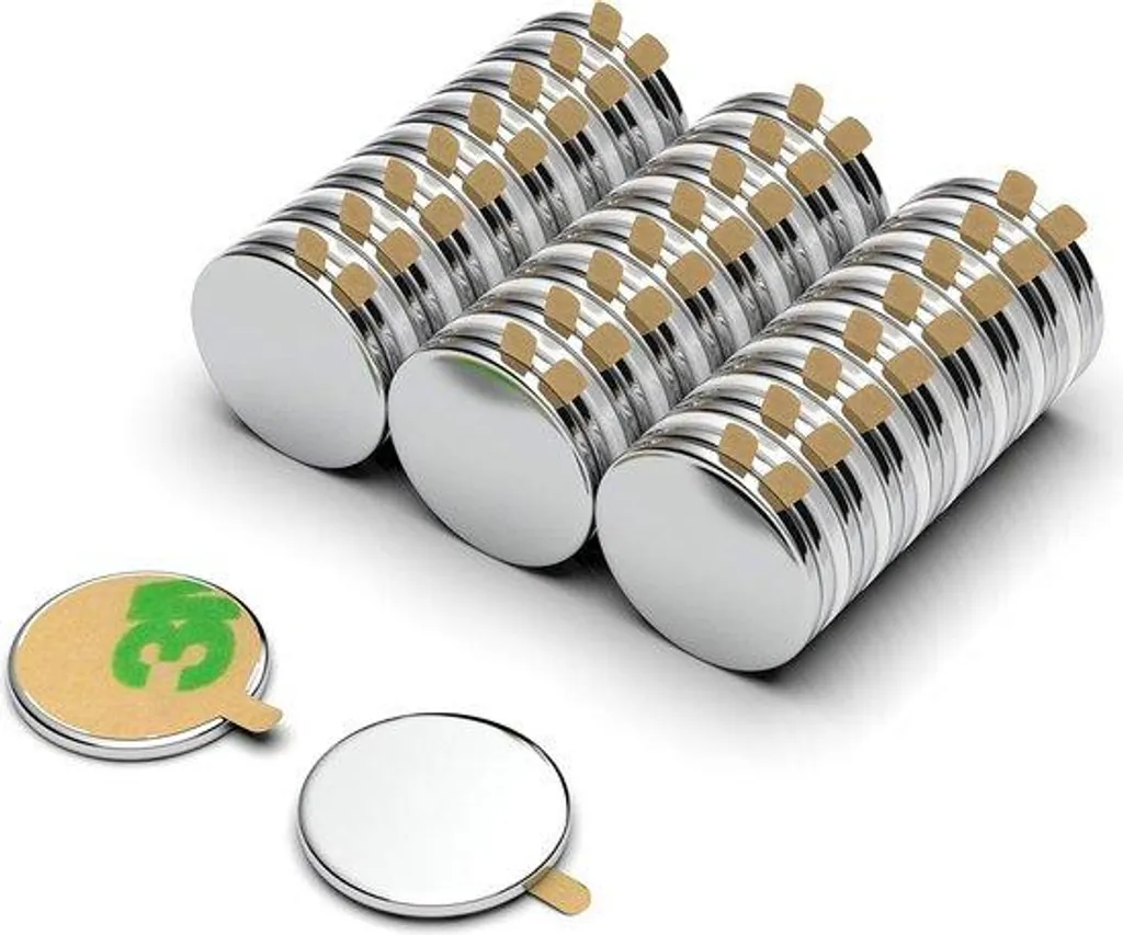 Disques Magnétiques Adhésifs 10x1 mm en Néodyme N42 - Pack de 50 Unités