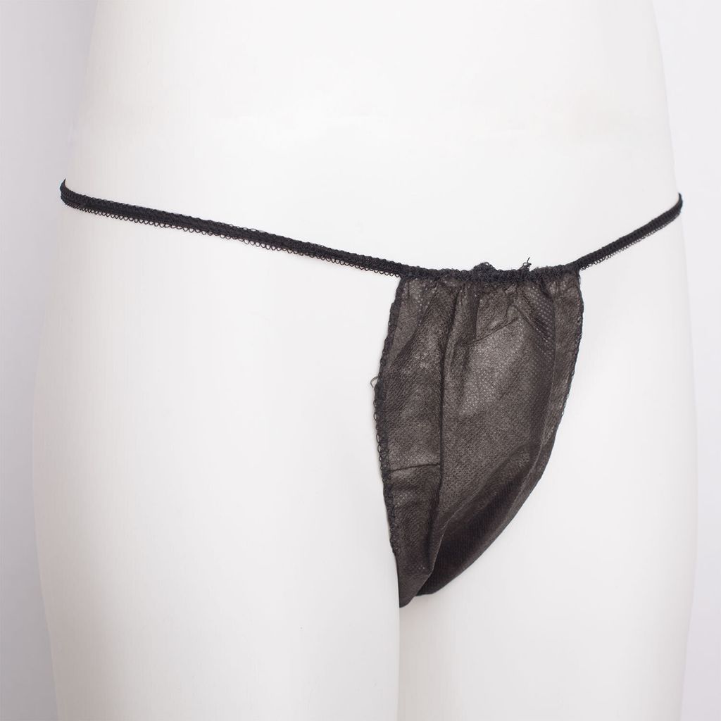 Einweg String Tanga-Damen, schwarz 50 Stück (1 Beutel) Produktbild 