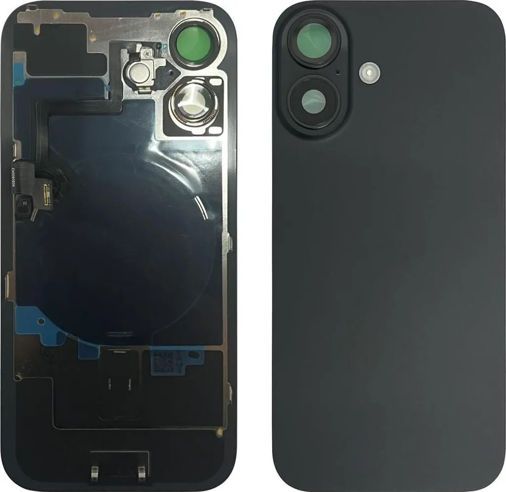 Châssis complet iPhone 16 Noir - Coque de remplacement avec pièces