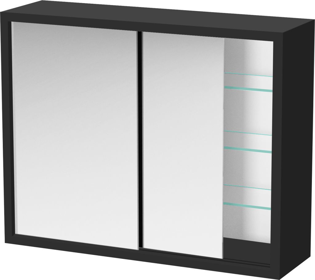 VDD Medizinschrank Spiegelschrank Mit Schiebetüren 50x40x14 Cm - Praktischer Badezimmerschrank über Dem Waschbecken
