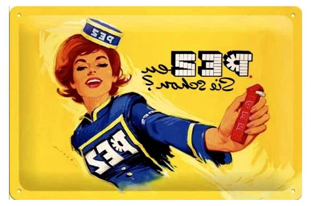 Blechschild 30 x 20 cm Vintage Retro Schild PEZ en Sie schon?