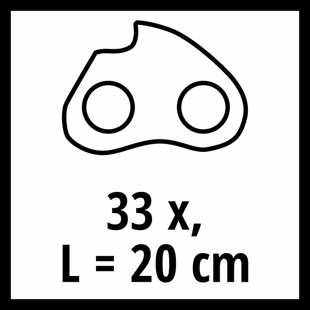 Chaîne pour tronçonneuse Einhell 20cm 33 maillons guide de 1.1mm 3/8 P